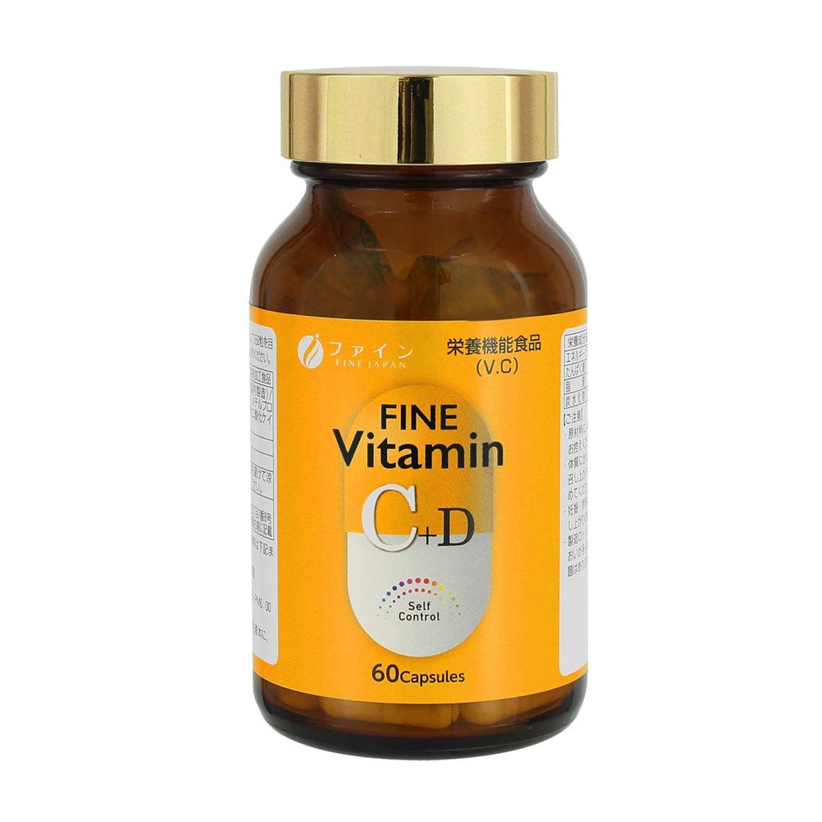 Вітамін С та Д Fine Japan Vitamin C + D, 60 капсул